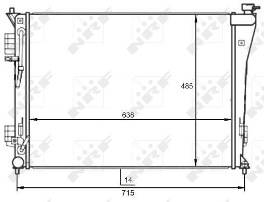 Radiador, refrigeración del motor NRF B.V. ref. 59097