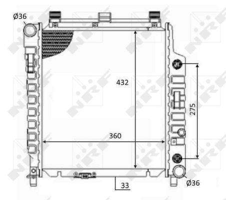 Radiateur moteur (Radiateur de refroidissement) NRF B.V. 59102