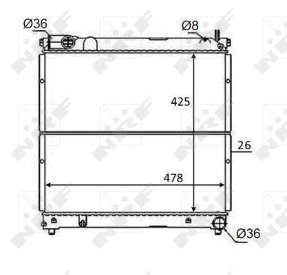 Radiateur moteur (Radiateur de refroidissement) NRF B.V. 59106