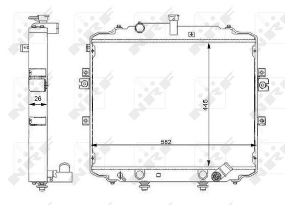 Radiateur moteur (Radiateur de refroidissement) NRF B.V. 59107