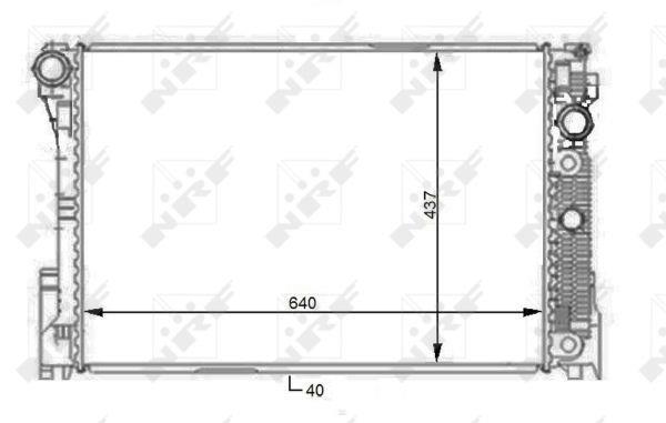 Radiador, refrigeración del motor NRF B.V. ref. 59108