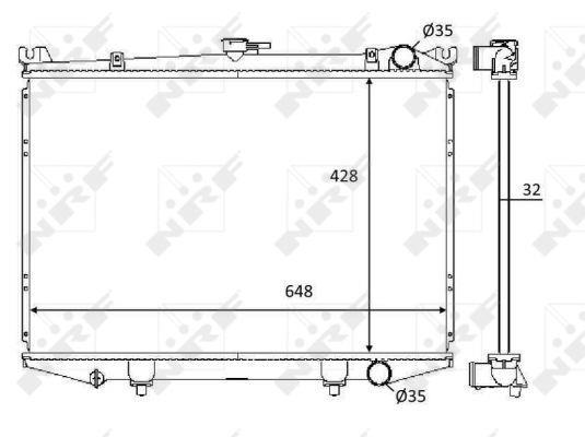 Radiateur moteur (Radiateur de refroidissement) NRF B.V. 59114