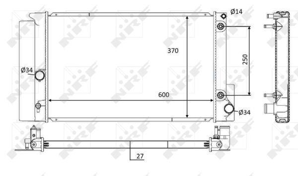 Radiador motor NRF B.V. 59115