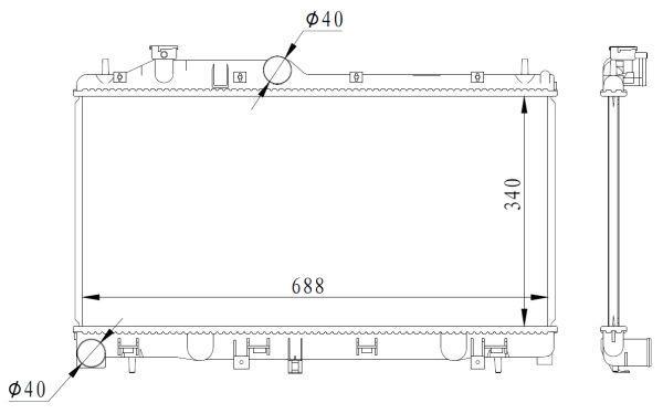 Radiador motor NRF B.V. ref. 59116