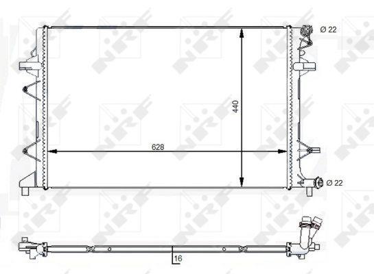 Radiateur moteur (Radiateur de refroidissement) NRF B.V. 59118