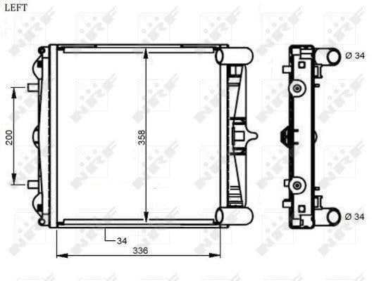 Radiateur moteur (Radiateur de refroidissement) NRF B.V. 59130