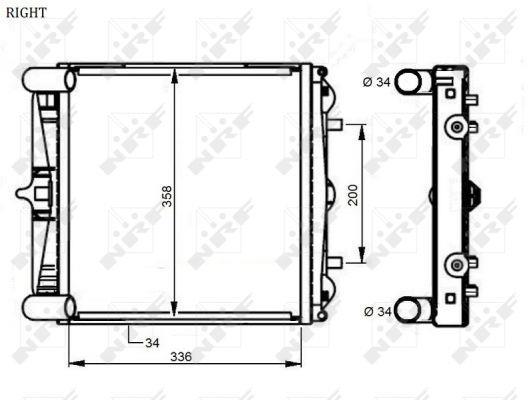 Radiateur moteur (Radiateur de refroidissement) NRF B.V. ref. 59131
