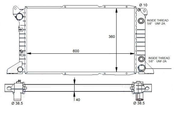 Radiador, refrigeración del motor NRF B.V. ref. 59132