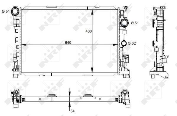 Radiateur moteur (Radiateur de refroidissement) NRF B.V. 59133