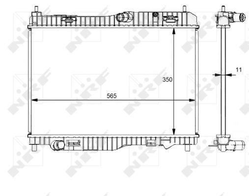 Radiador, refrigeración del motor NRF B.V. ref. 59138