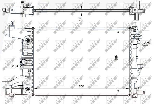 Radiateur moteur (Radiateur de refroidissement) NRF B.V. 59144