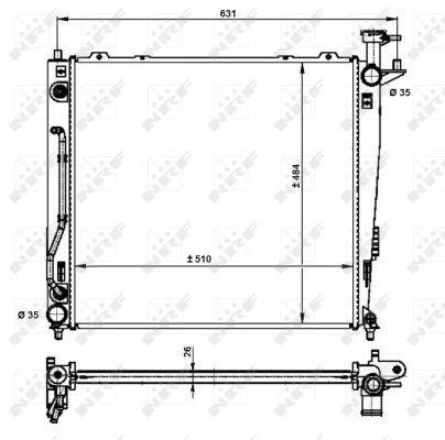 Radiateur moteur (Radiateur de refroidissement) NRF B.V. 59201