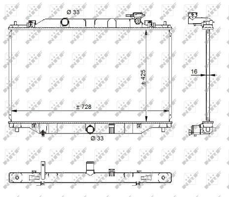 Radiateur moteur (Radiateur de refroidissement) NRF B.V. 59206