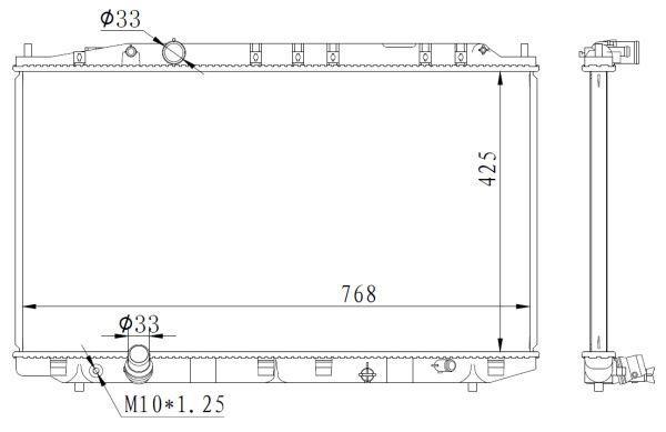 Radiador, refrigeración del motor NRF B.V. ref. 59225
