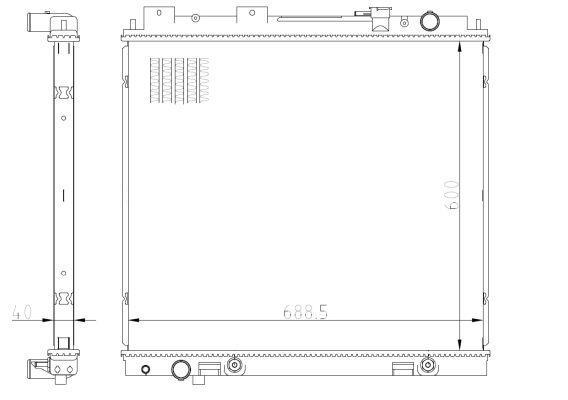 Radiateur moteur (Radiateur de refroidissement) NRF B.V. 59231