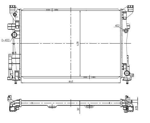 Radiador motor NRF B.V. 59239