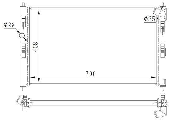 Radiateur moteur (Radiateur de refroidissement) NRF B.V. 59260