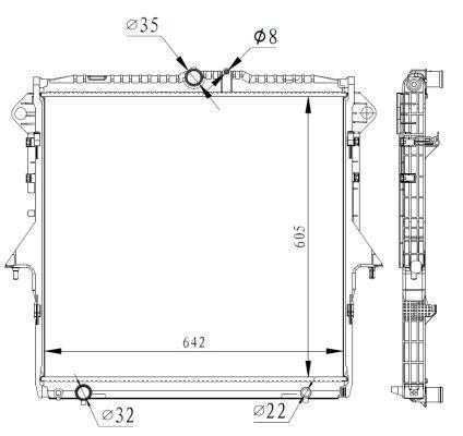 Radiateur moteur (Radiateur de refroidissement) NRF B.V. 59261