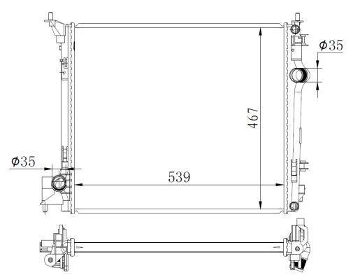 Radiateur moteur (Radiateur de refroidissement) NRF B.V. 59271