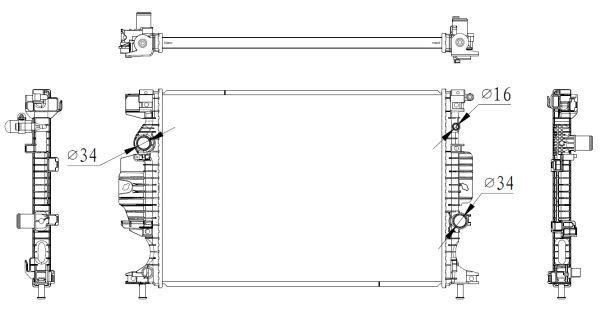 Radiateur moteur (Radiateur de refroidissement) NRF B.V. 59284