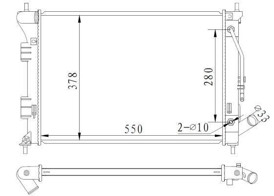 Radiateur moteur (Radiateur de refroidissement) NRF B.V. 59292