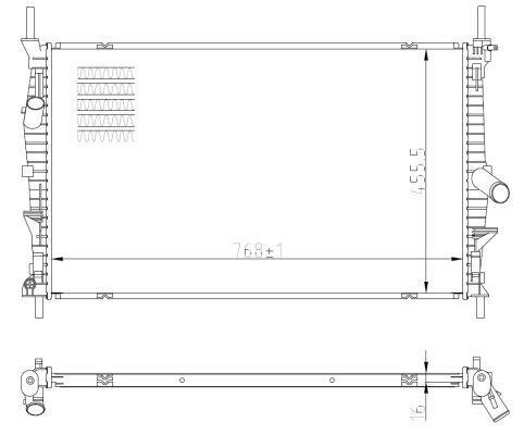 Radiateur moteur (Radiateur de refroidissement) NRF B.V. 59293