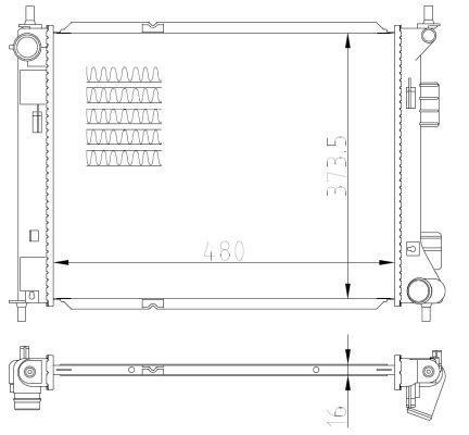 Radiateur moteur (Radiateur de refroidissement) NRF B.V. 59315