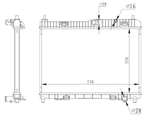 Radiateur moteur (Radiateur de refroidissement) NRF B.V. 59317