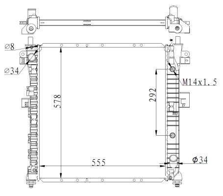Radiateur moteur (Radiateur de refroidissement) NRF B.V. 59342