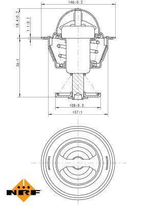 Termostato, refrigerante NRF B.V. ref. 725109