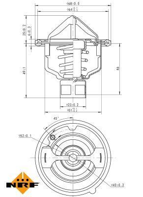 Termostato, refrigerante NRF B.V. ref. 725142