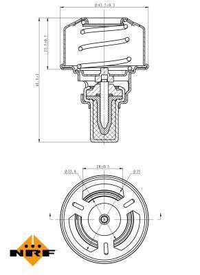Termostato, refrigerante NRF B.V. ref. 725177