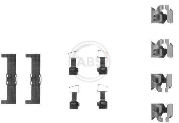 Kit acessórios de pastilhas de travão A.B.S. ALL BRAKE SYSTEMS BV. ref. 1034Q