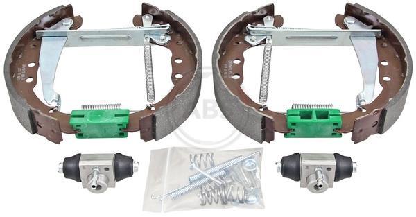 Jeu de 4 mâchoires de frein (Garniture de frein à tambour) A.B.S. ALL BRAKE SYSTEMS BV. ref. 111543