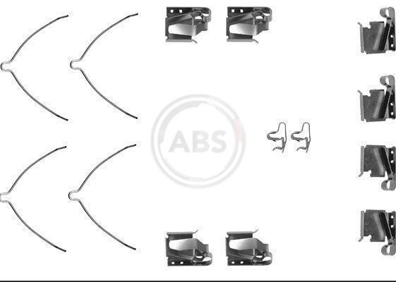 Kit acessórios de pastilhas de travão A.B.S. ALL BRAKE SYSTEMS BV. ref. 1268Q