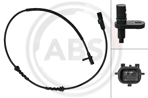 Capteur ABS (Capteur de vitesse de roue) A.B.S. ALL BRAKE SYSTEMS BV. 33121