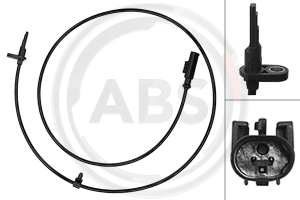 Capteur ABS (Capteur de vitesse de roue) A.B.S. ALL BRAKE SYSTEMS BV. 33124