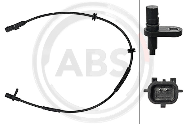 Capteur ABS (Capteur de vitesse de roue) A.B.S. ALL BRAKE SYSTEMS BV. 33125