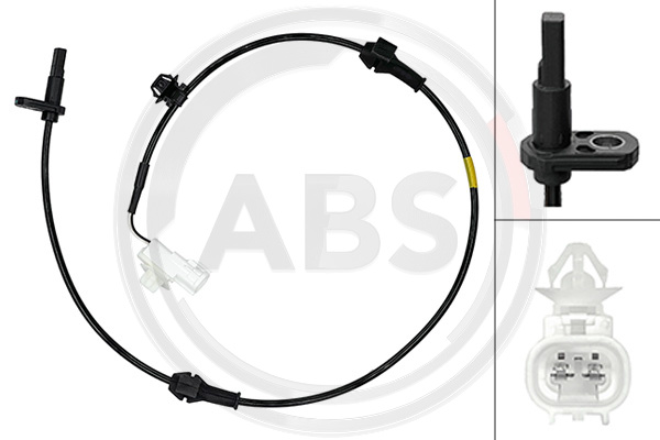 Capteur ABS (Capteur de vitesse de roue) A.B.S. ALL BRAKE SYSTEMS BV. 33127