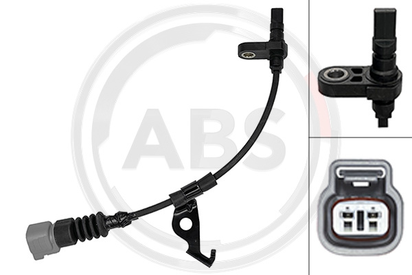 Capteur ABS (Capteur de vitesse de roue) A.B.S. ALL BRAKE SYSTEMS BV. 33128