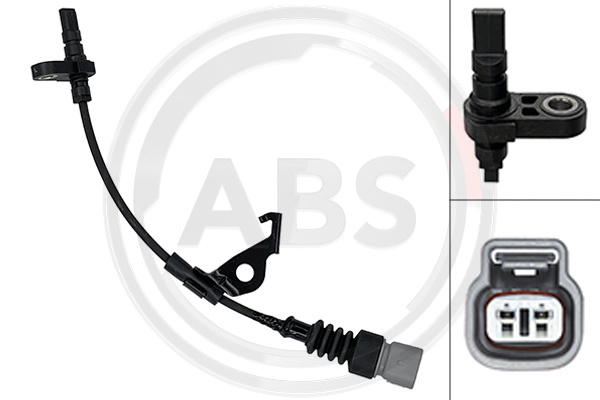 Capteur ABS (Capteur de vitesse de roue) A.B.S. ALL BRAKE SYSTEMS BV. 33129