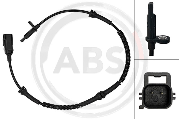 Sensor ABS A.B.S. ALL BRAKE SYSTEMS BV. 33132