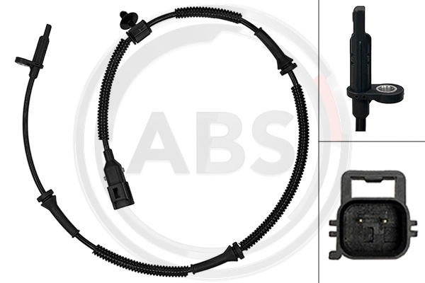 Capteur ABS (Capteur de vitesse de roue) A.B.S. ALL BRAKE SYSTEMS BV. 33135