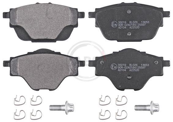 Jeu de 4 plaquettes de frein A.B.S. ALL BRAKE SYSTEMS BV. ref. 35019