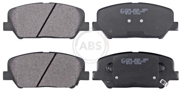 Jeu de 4 plaquettes de frein A.B.S. ALL BRAKE SYSTEMS BV. ref. 37948