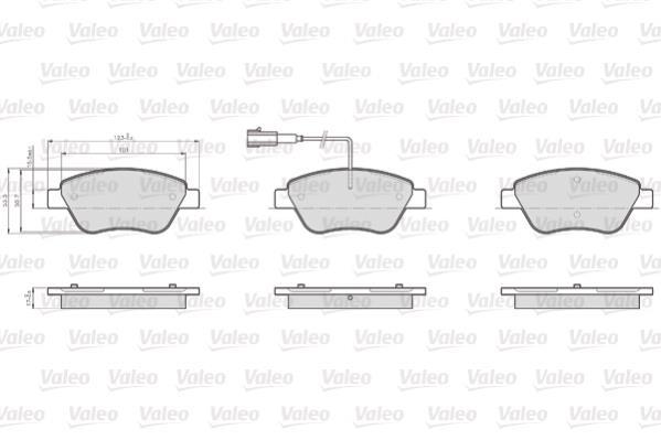 Jeu de 4 plaquettes de frein VALEO ref. 872705