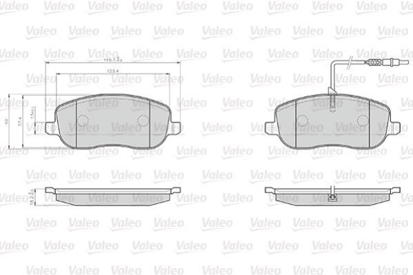 Jeu de 4 plaquettes de frein VALEO ref. 872261
