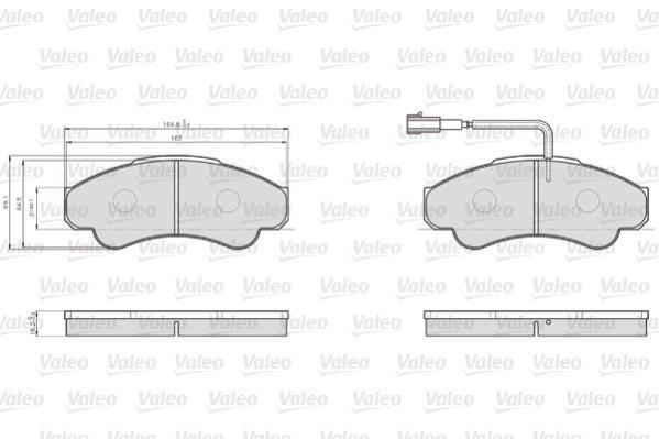 Jeu de 4 plaquettes de frein VALEO ref. 872919