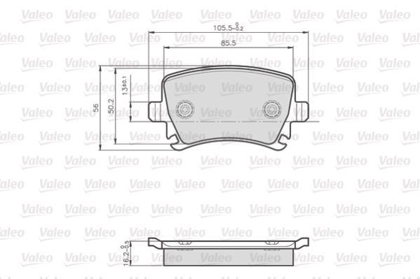 Jeu de 4 plaquettes de frein VALEO ref. 872914
