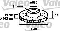 Disques de frein VALEO 186102